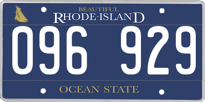 RI license plate 096929