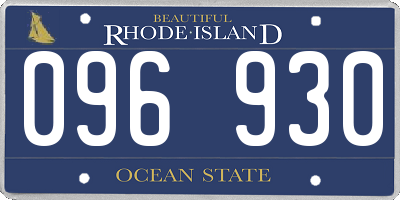 RI license plate 096930