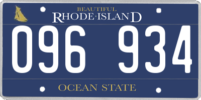 RI license plate 096934