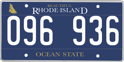 RI license plate 096936