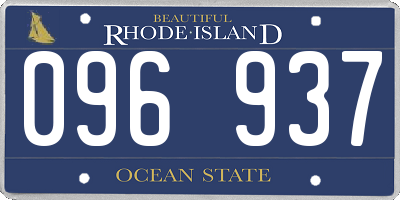 RI license plate 096937