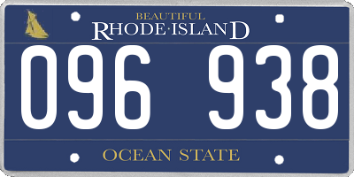 RI license plate 096938