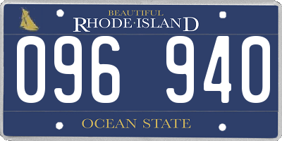 RI license plate 096940