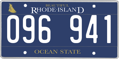 RI license plate 096941