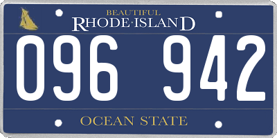 RI license plate 096942