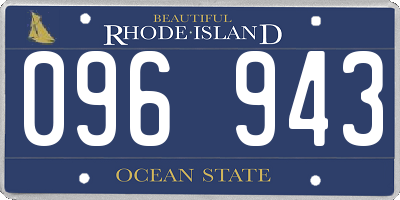RI license plate 096943