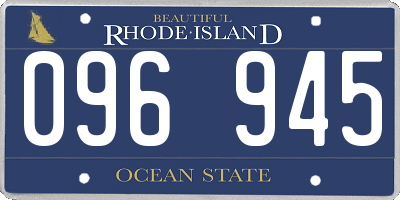 RI license plate 096945