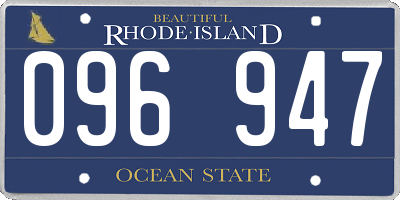 RI license plate 096947