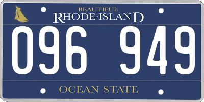 RI license plate 096949