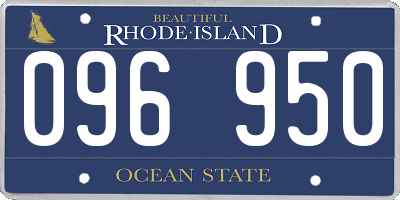 RI license plate 096950