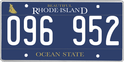 RI license plate 096952