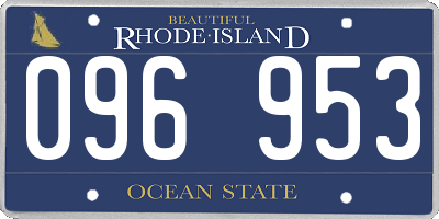 RI license plate 096953