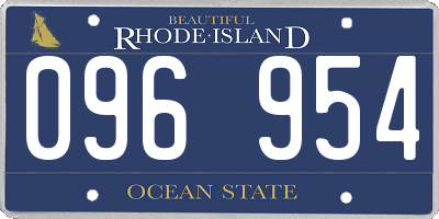 RI license plate 096954