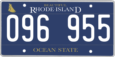 RI license plate 096955