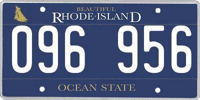 RI license plate 096956