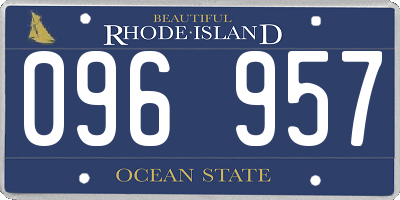 RI license plate 096957
