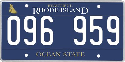 RI license plate 096959