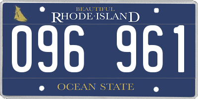 RI license plate 096961