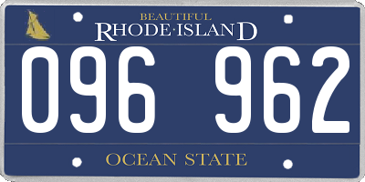 RI license plate 096962