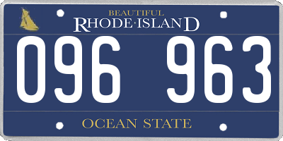 RI license plate 096963
