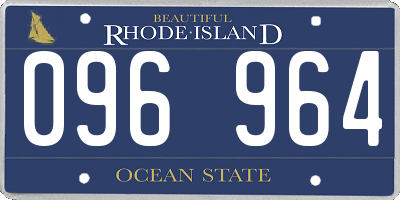 RI license plate 096964
