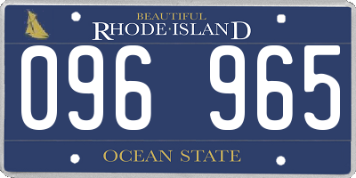 RI license plate 096965