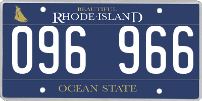 RI license plate 096966
