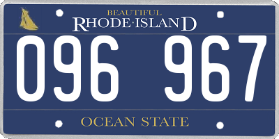 RI license plate 096967