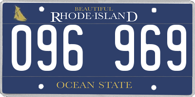 RI license plate 096969