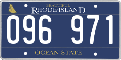 RI license plate 096971