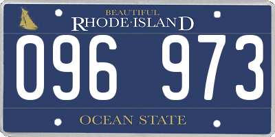 RI license plate 096973
