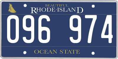 RI license plate 096974