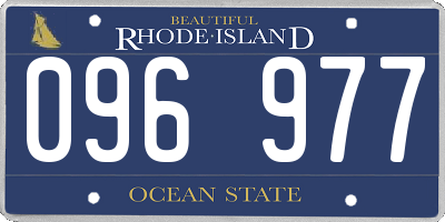 RI license plate 096977