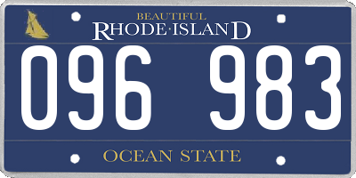 RI license plate 096983