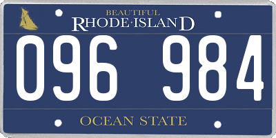 RI license plate 096984