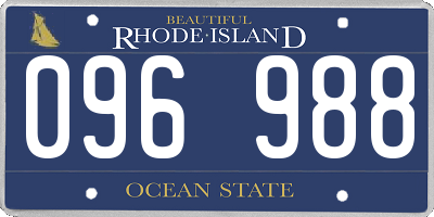 RI license plate 096988