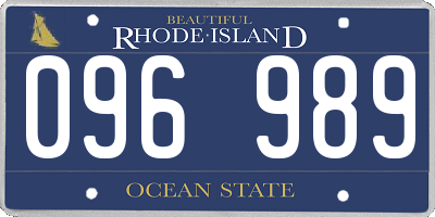 RI license plate 096989