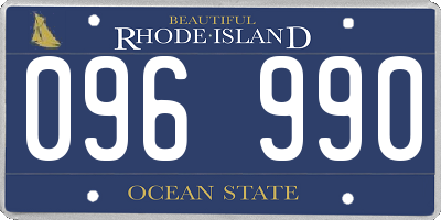 RI license plate 096990