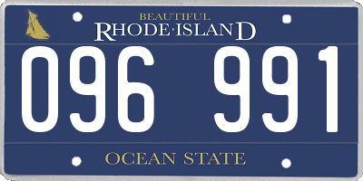 RI license plate 096991