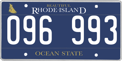 RI license plate 096993