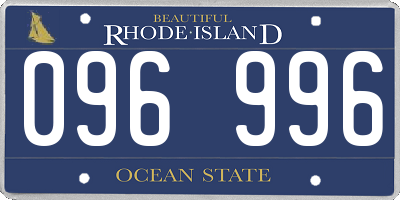 RI license plate 096996