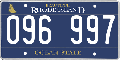 RI license plate 096997