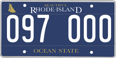RI license plate 097000