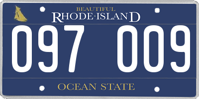 RI license plate 097009
