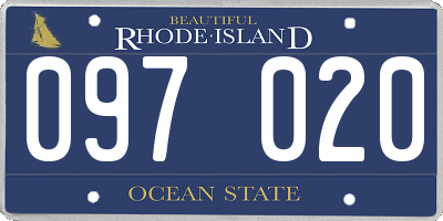 RI license plate 097020