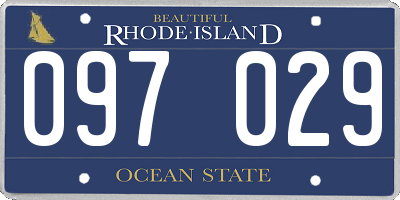RI license plate 097029