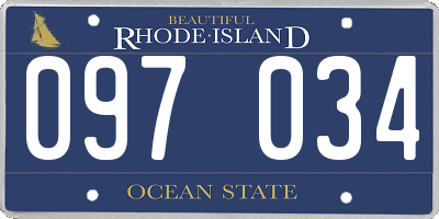 RI license plate 097034