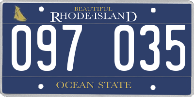 RI license plate 097035