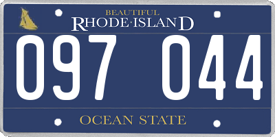 RI license plate 097044
