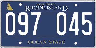 RI license plate 097045